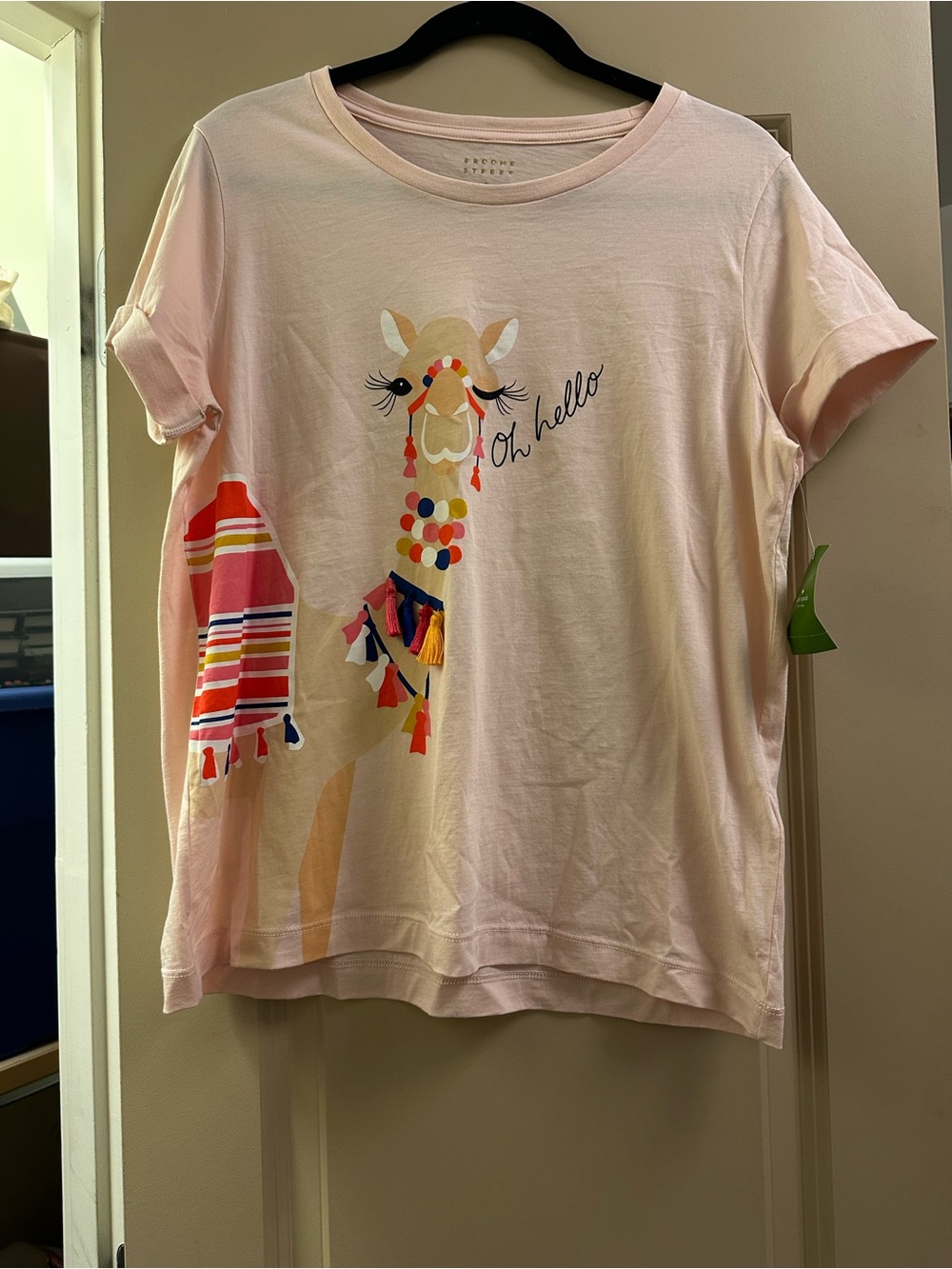 kate spade Pink Llama Graphic Short Sleeve Tee